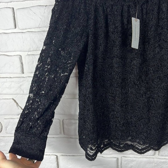 NWT Anthropologie Eri + Ali lace off the shoulder top size petite small - Picture 3 of 11